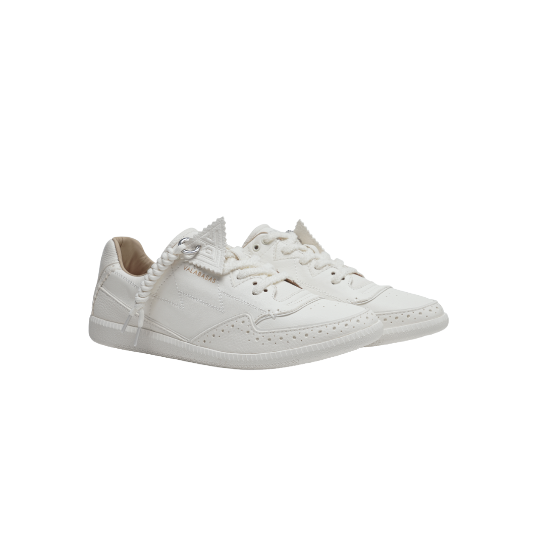 VALABASAS| ABLE LEATHER WHITE SNEAKERS