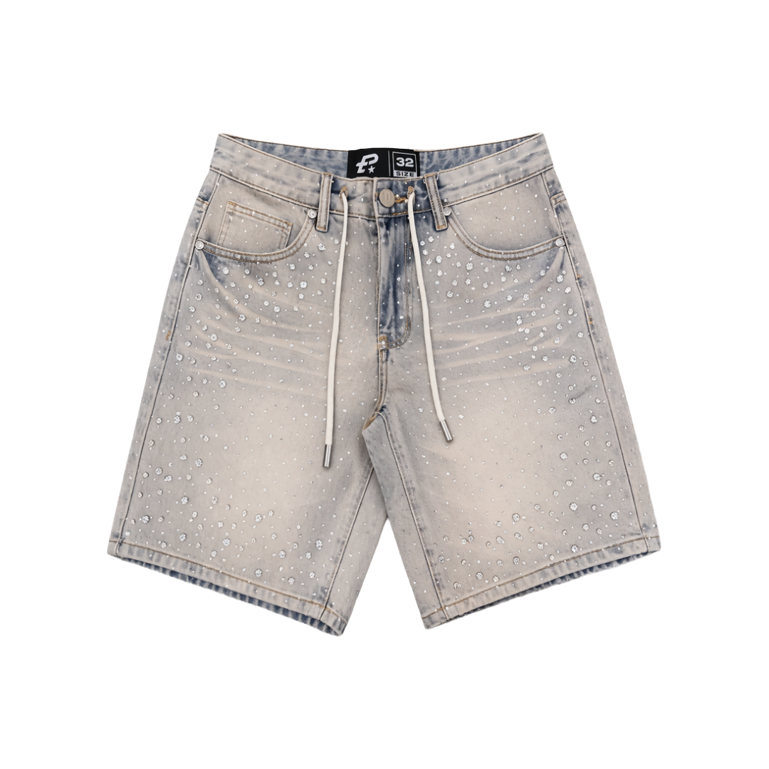 POLITICS| PK26 RHINESTONE DENIM SHORTS
