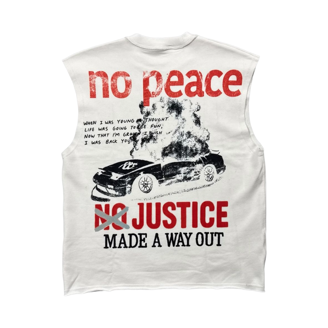 POLITICS| ONE OF ONE CUTOFF TEE WHITE