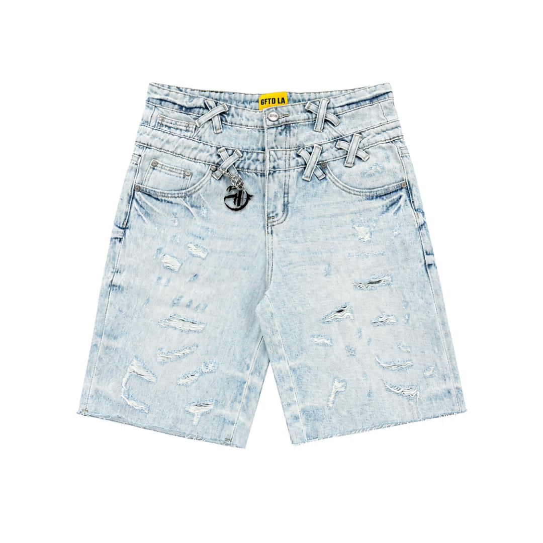 GFTD LA| LUKA DENIM SHORTS LIGHT WASH