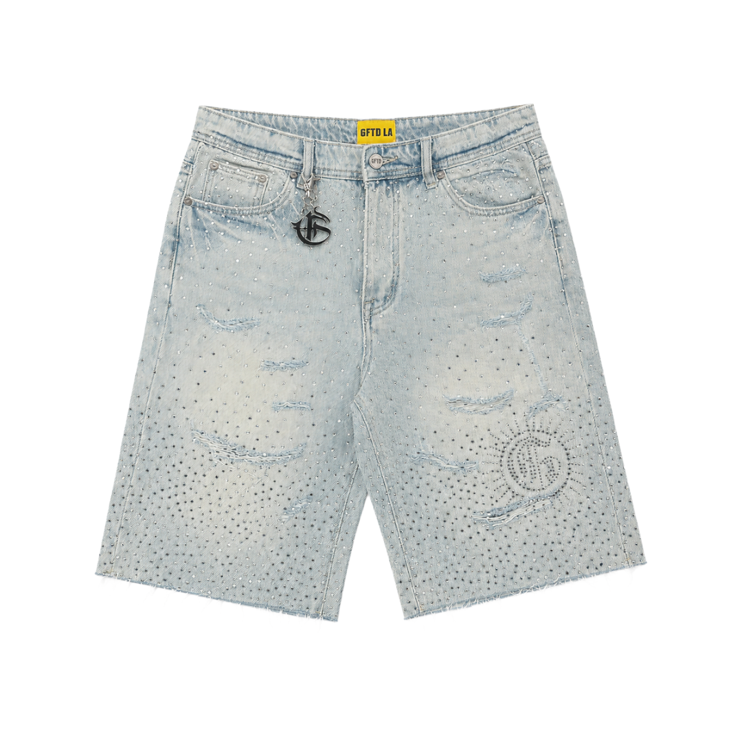 GFTD LA| REVOLT DENIM SHORTS LIGHT WASH