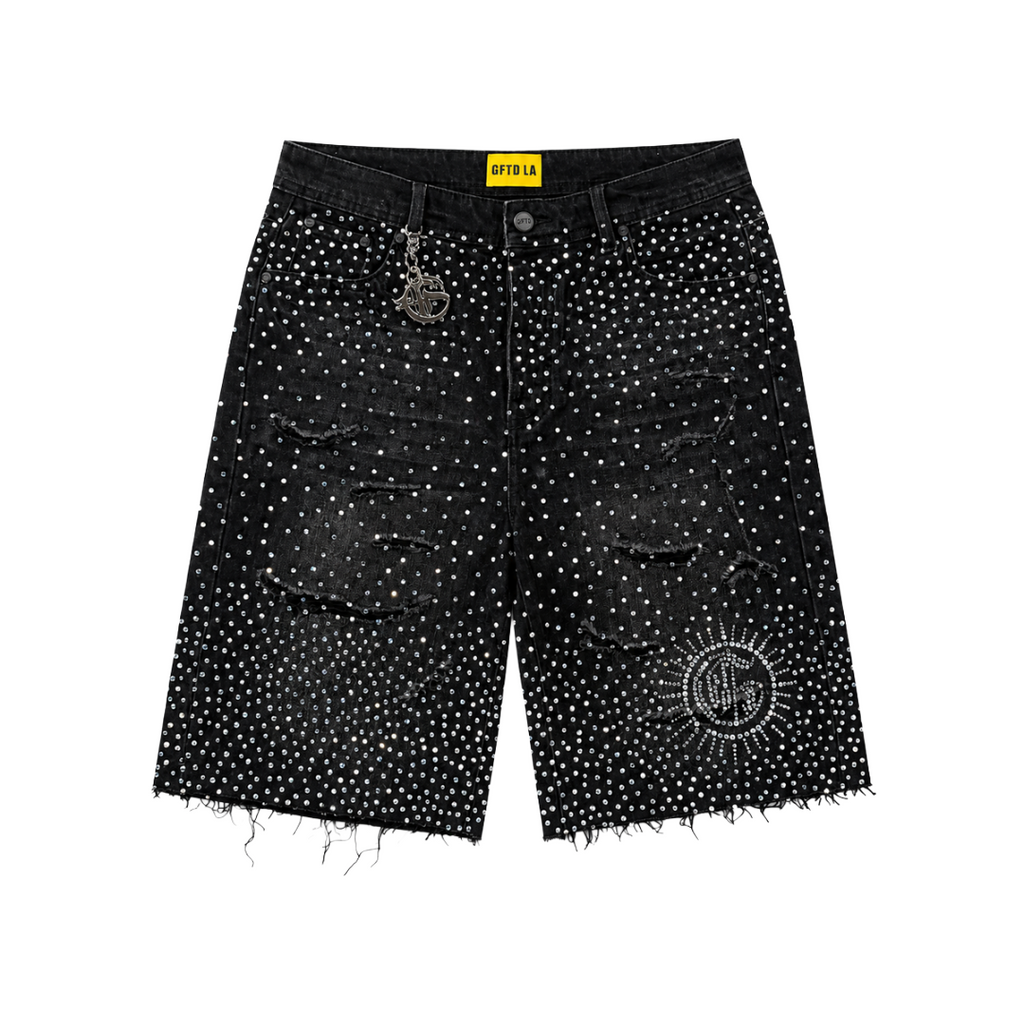 GFTD LA| REVOLT DENIM SHORTS BLACK WASH