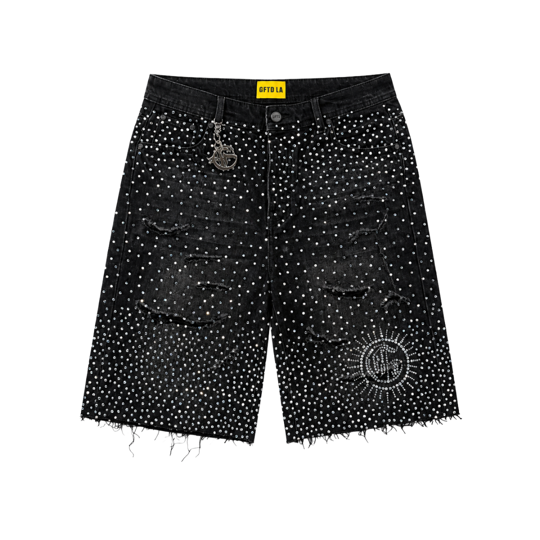 GFTD LA| REVOLT DENIM SHORTS BLACK WASH