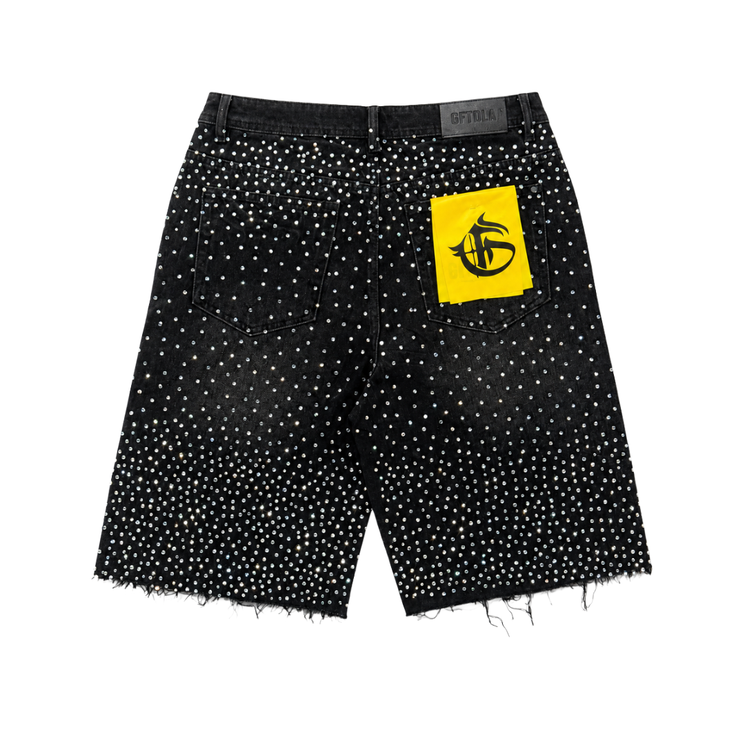 GFTD LA| REVOLT DENIM SHORTS BLACK WASH