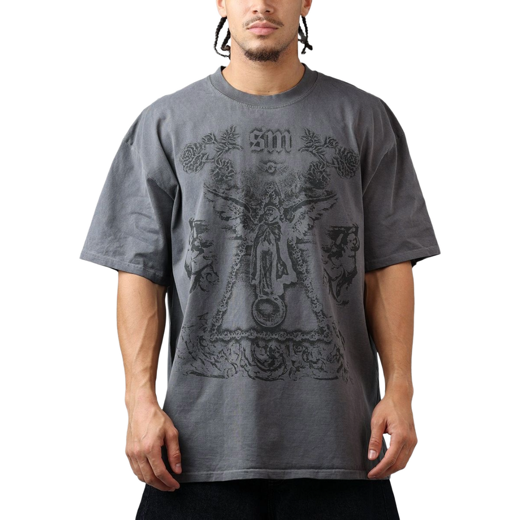 SAINT MORTA| HOLY GHOST TEE WASHED CHARCOAL