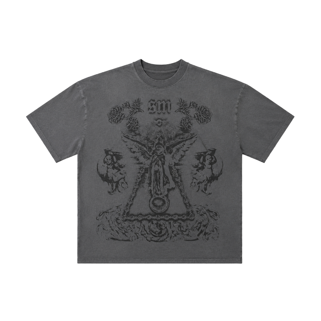 SAINT MORTA| HOLY GHOST TEE WASHED CHARCOAL