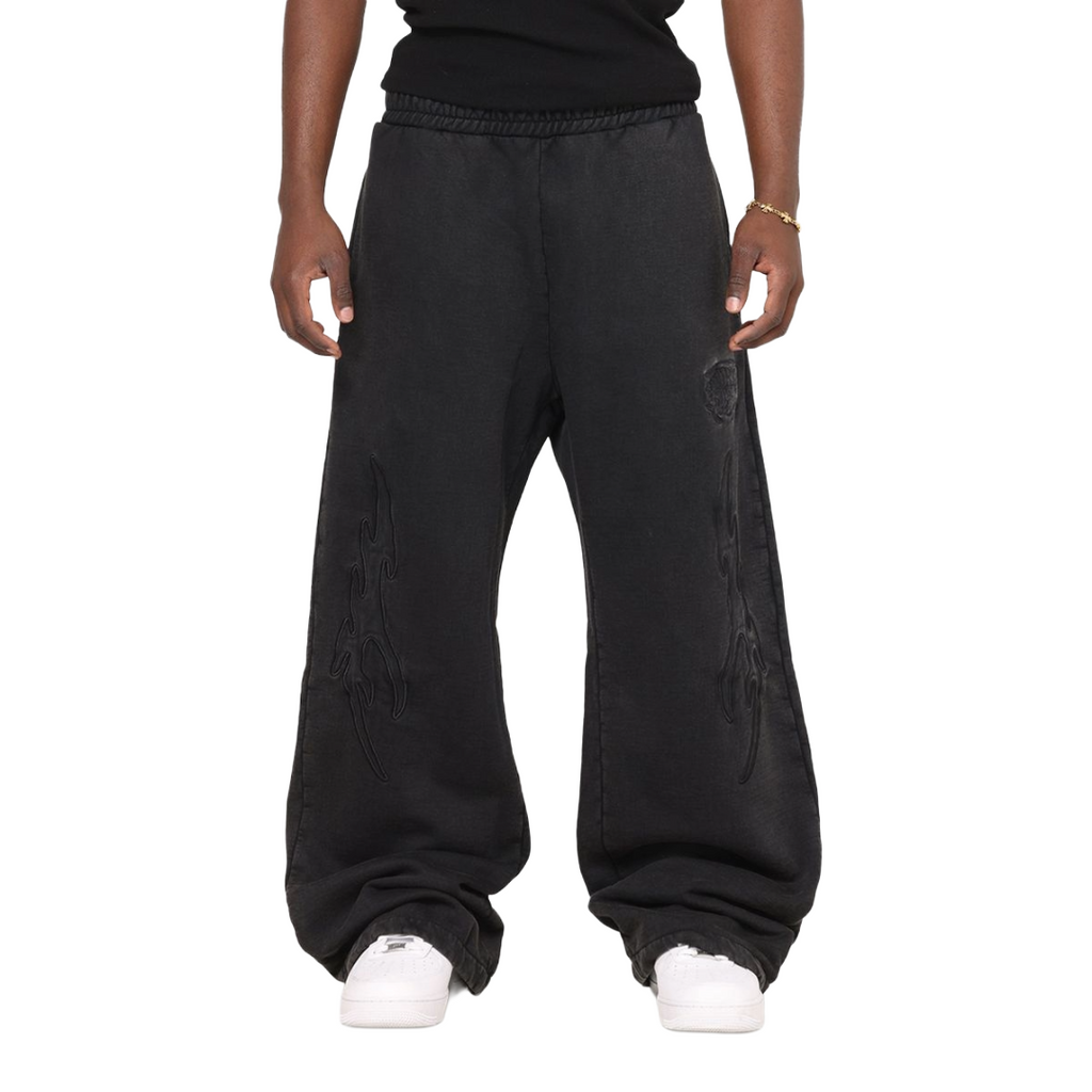 SAINT MORTA| CRESTED WING SWEATPANTS WASHED BLACK
