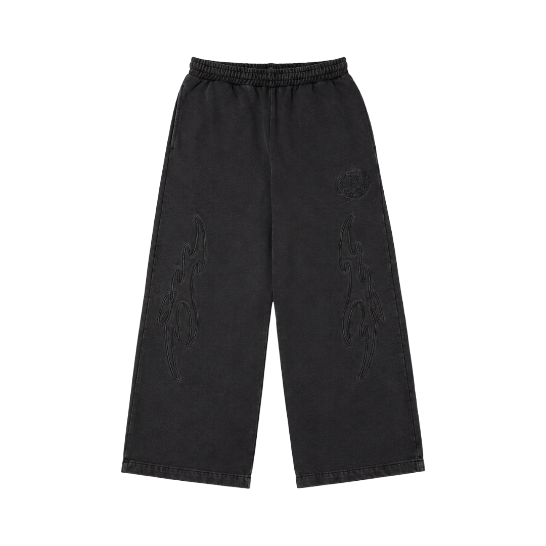 SAINT MORTA| CRESTED WING SWEATPANTS WASHED BLACK