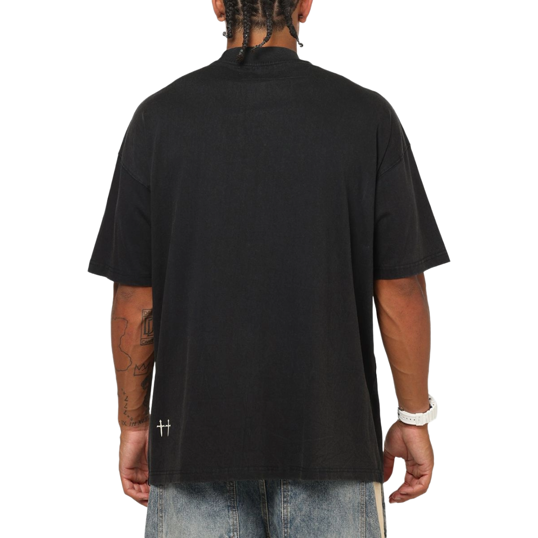SAINT MORTA| PEARL SCRIPT TEE VINTAGE BLACK