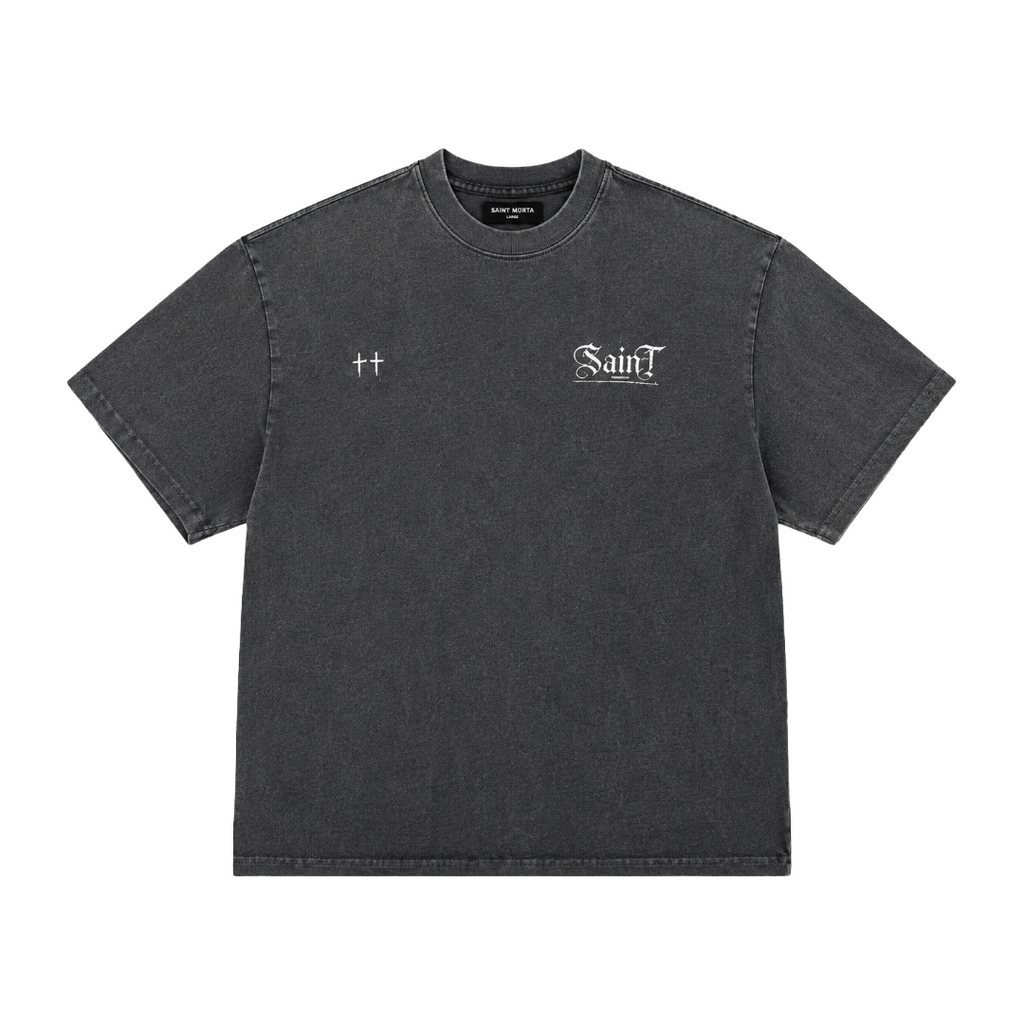 SAINT MORTA| CANDLE LIT BOXY TEE BLACK WASH
