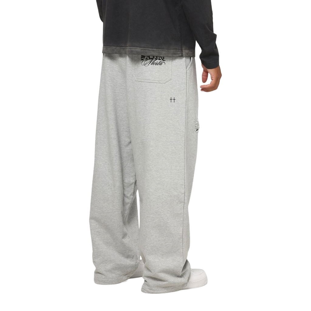 SAINT MORTA| DISTRESSED BAGGY SWEATPANTS GREY