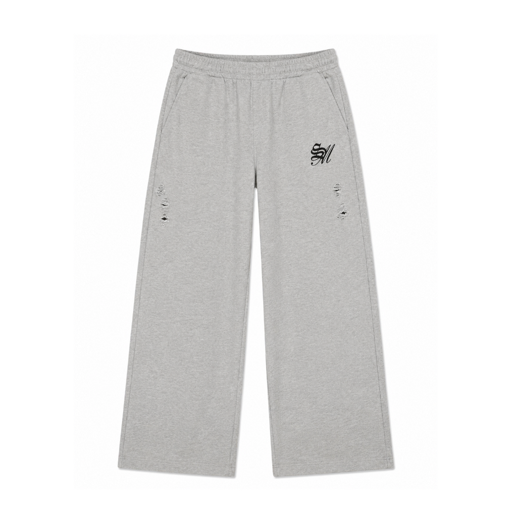 SAINT MORTA| DISTRESSED BAGGY SWEATPANTS GREY