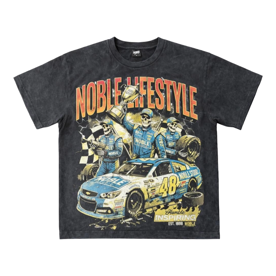 NOBLE| RACECAR WASHED BLACK TEE