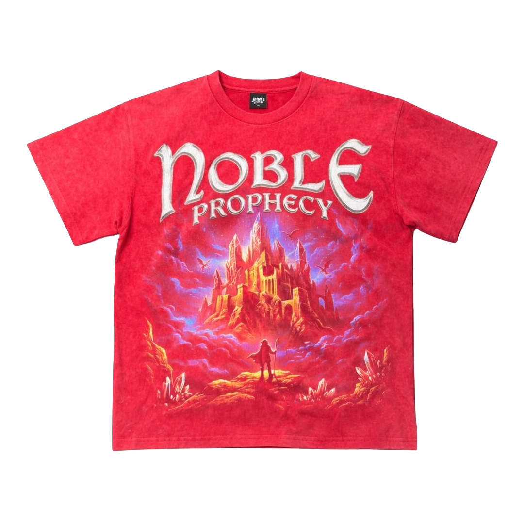 NOBLE| PROPHECY WASHED RED TEE