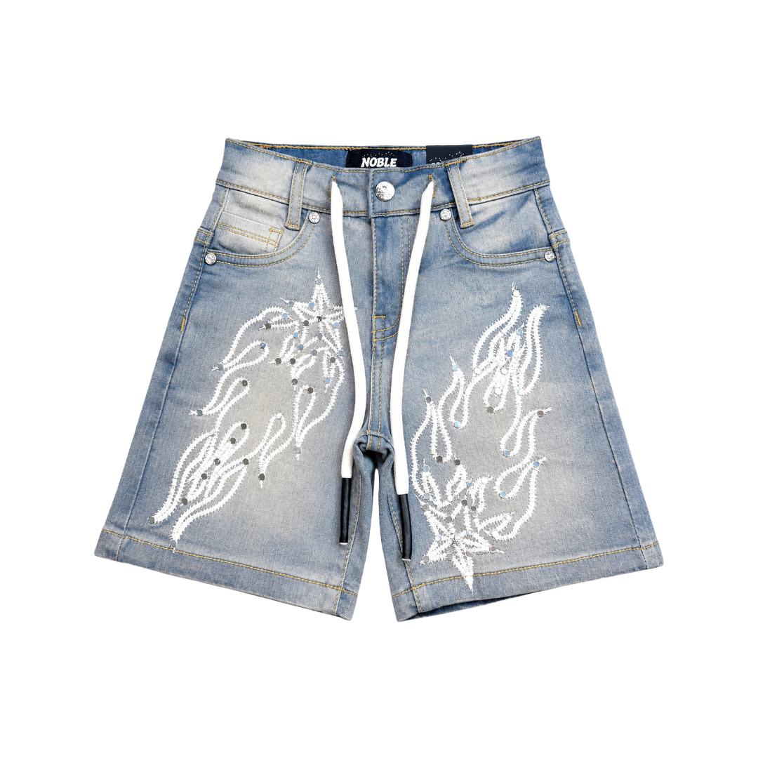 NOBLE| KIDS SHOOTING STARS DENIM SHORTS
