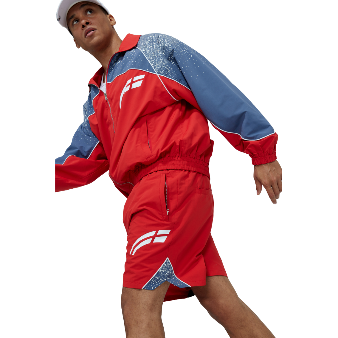 RVS LABS| ASTRAL SHORTS CHERRY/STEEL BLUE