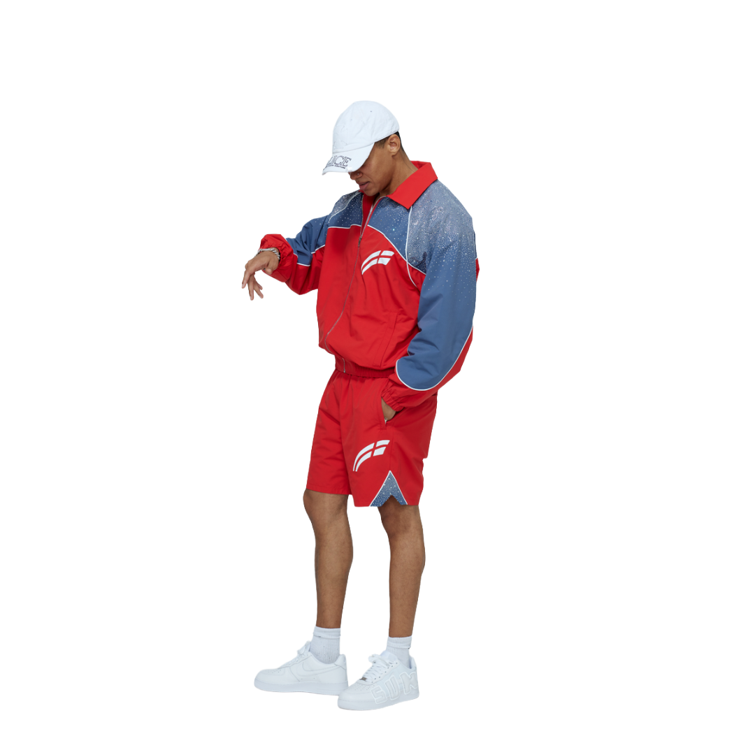 RVS LABS| ASTRAL SHORTS CHERRY/STEEL BLUE