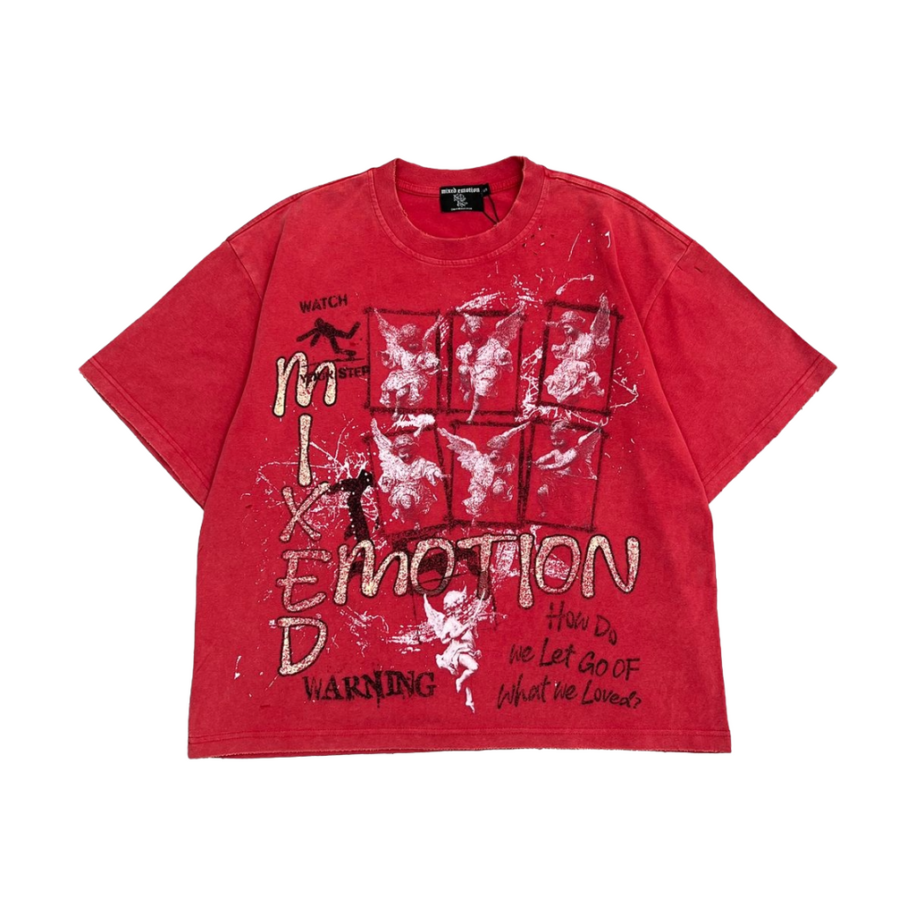 MIXED EMOTION| CRIMSON RED TEE