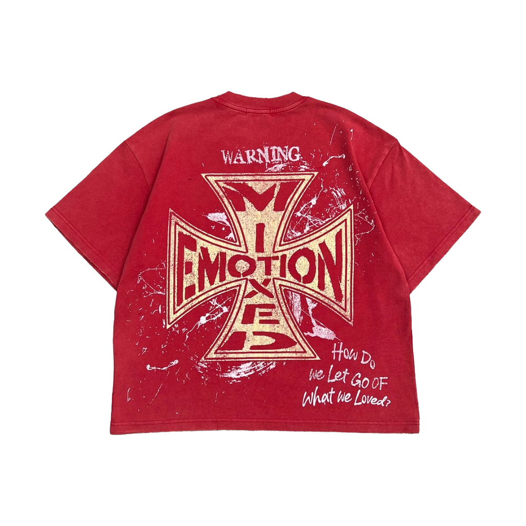 MIXED EMOTION| CRIMSON RED TEE