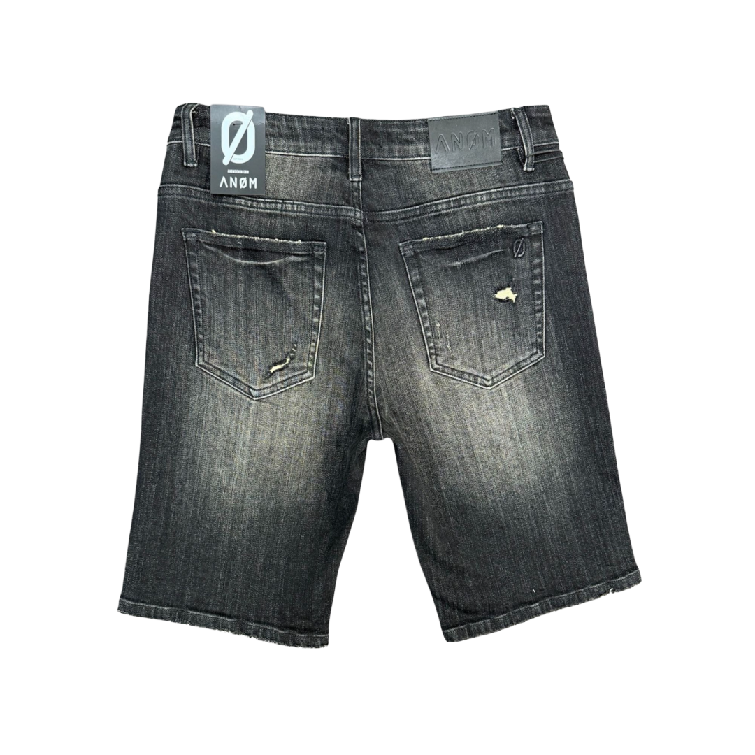 ANOM| STRIKER DENIM SHORTS VINTAGE BLACK