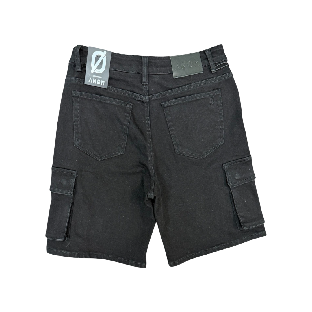 ANOM| YAZAN DENIM SHORTS BLACK