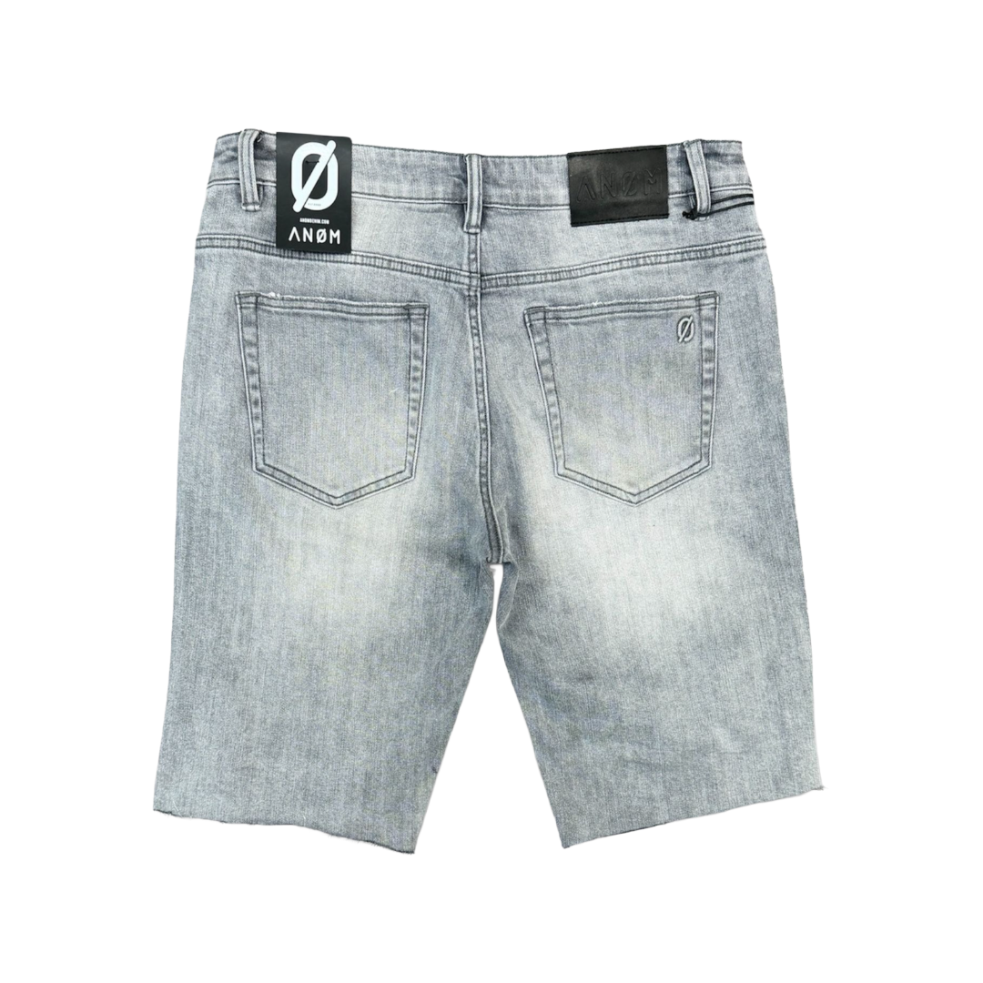 ANOM| RIGID DENIM SHORTS GREY WASH