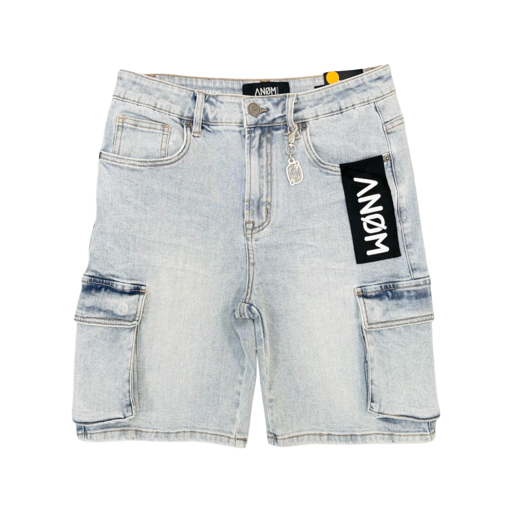 ANOM| YAZAN DENIM SHORTS ICE BLUE