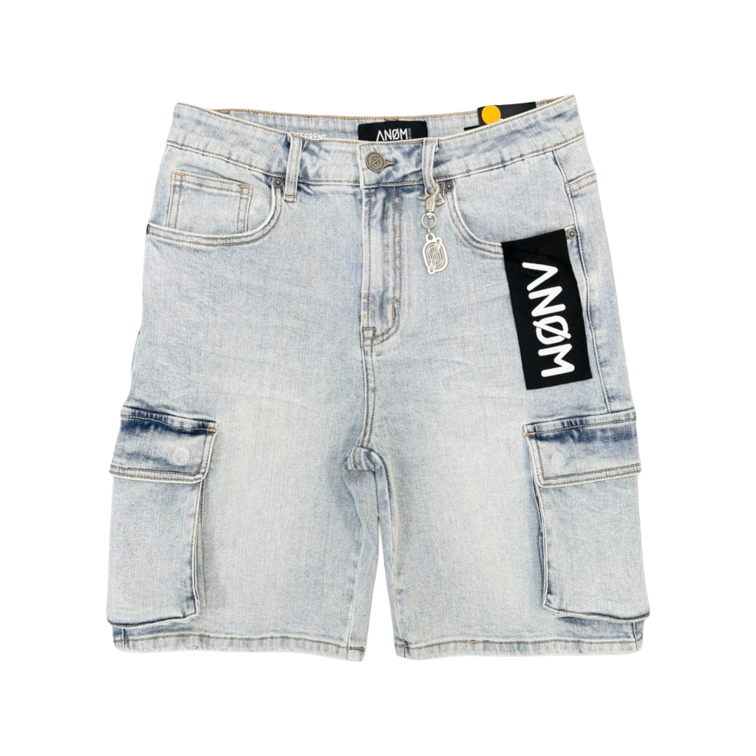 ANOM| YAZAN DENIM SHORTS ICE BLUE