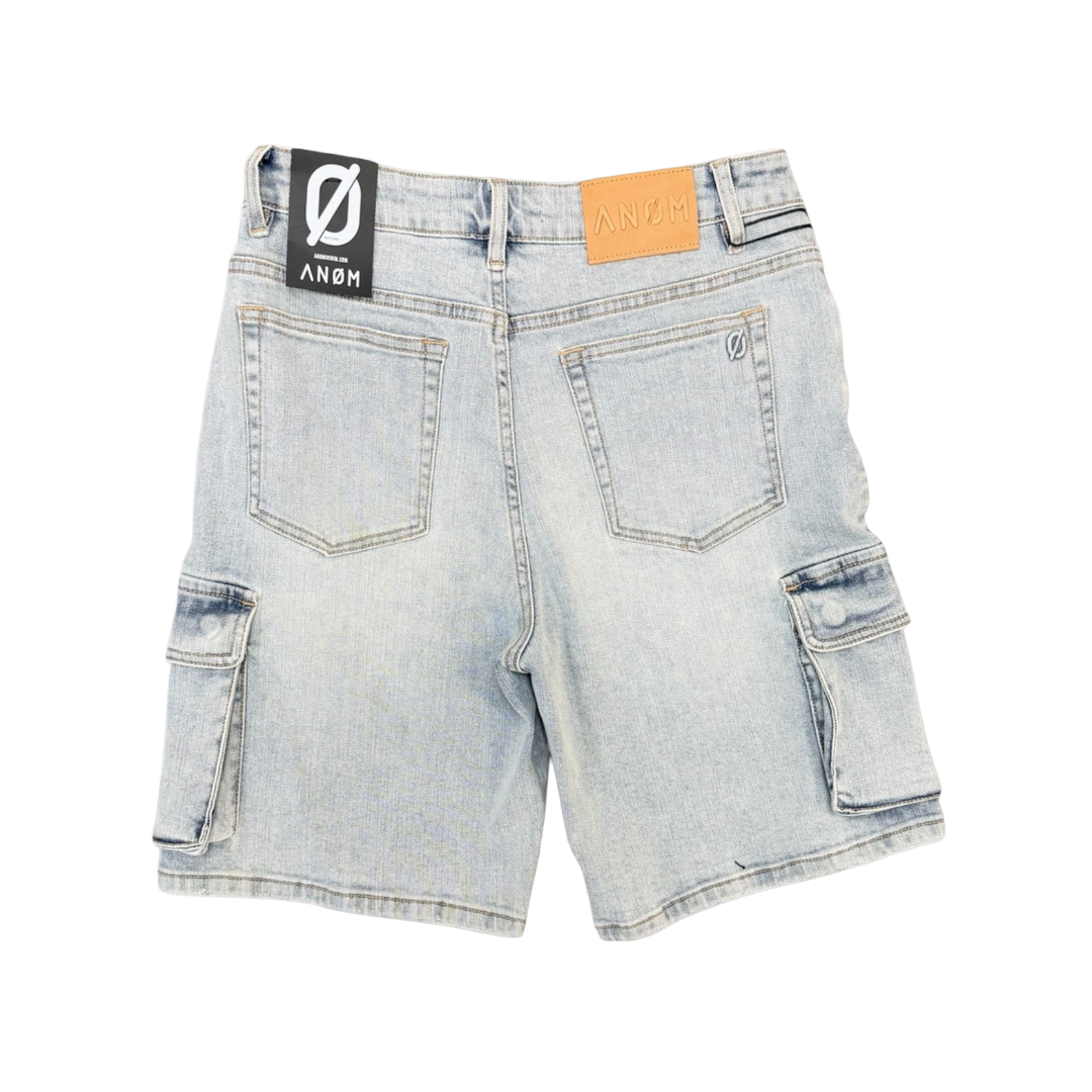 ANOM| YAZAN DENIM SHORTS ICE BLUE