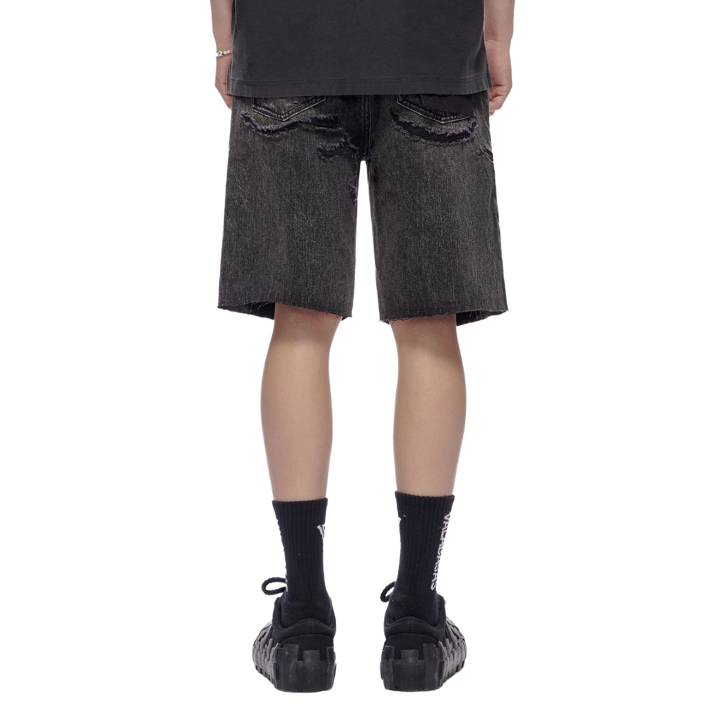 VALABASAS| COMPASS DENIM SHORTS GREY WASH