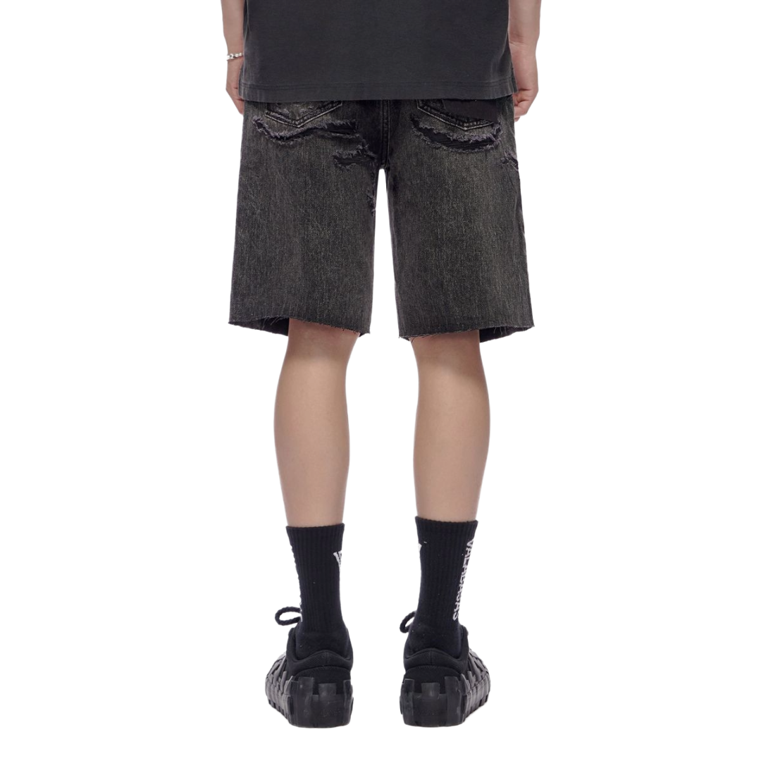 VALABASAS| COMPASS DENIM SHORTS GREY WASH
