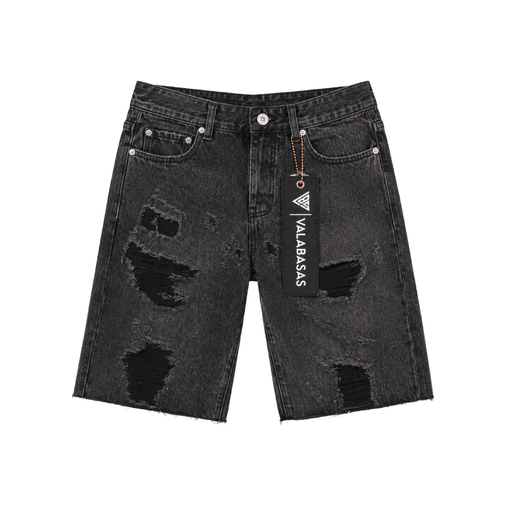VALABASAS| COMPASS DENIM SHORTS GREY WASH