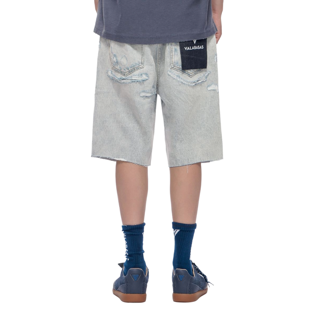 VALABASAS| COMPASS DENIM SHORTS LIGHT BLUE WASH