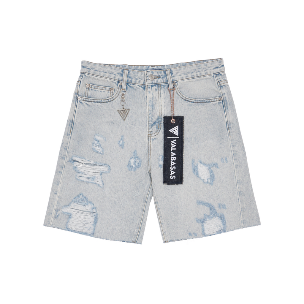 VALABASAS| COMPASS DENIM SHORTS LIGHT BLUE WASH