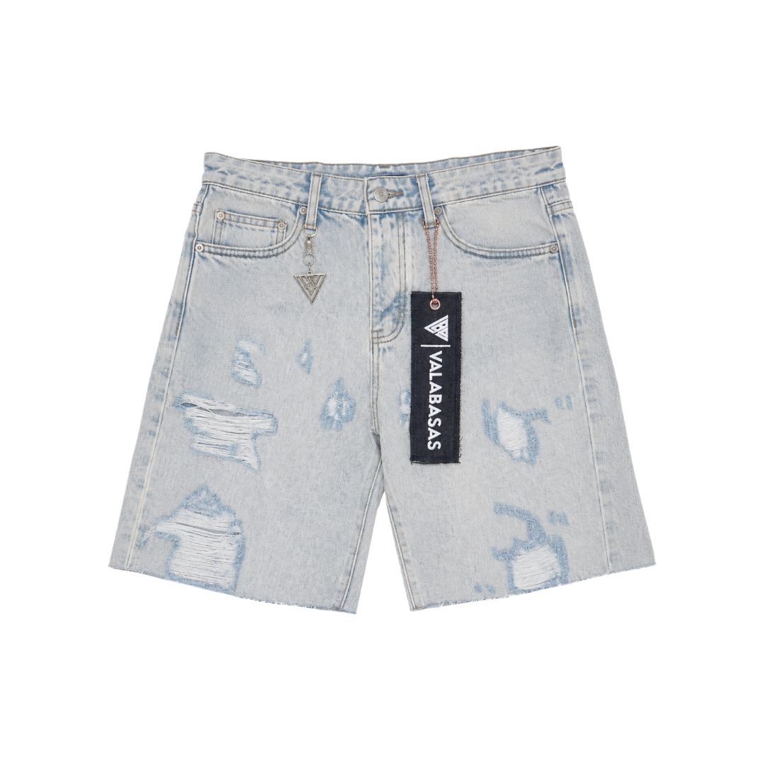 VALABASAS| COMPASS DENIM SHORTS LIGHT BLUE WASH