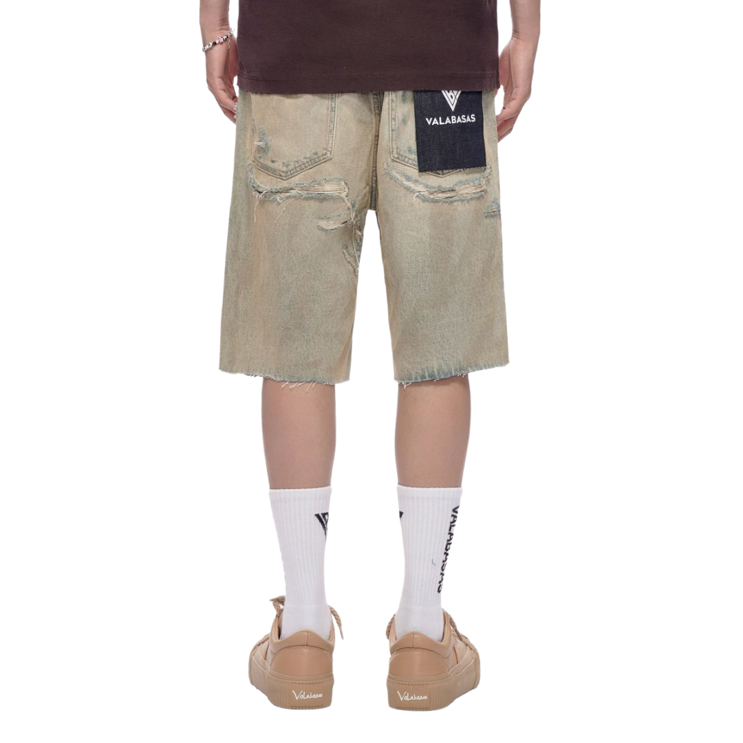 VALABASAS| COMPASS DENIM SHORTS VINTAGE WASH