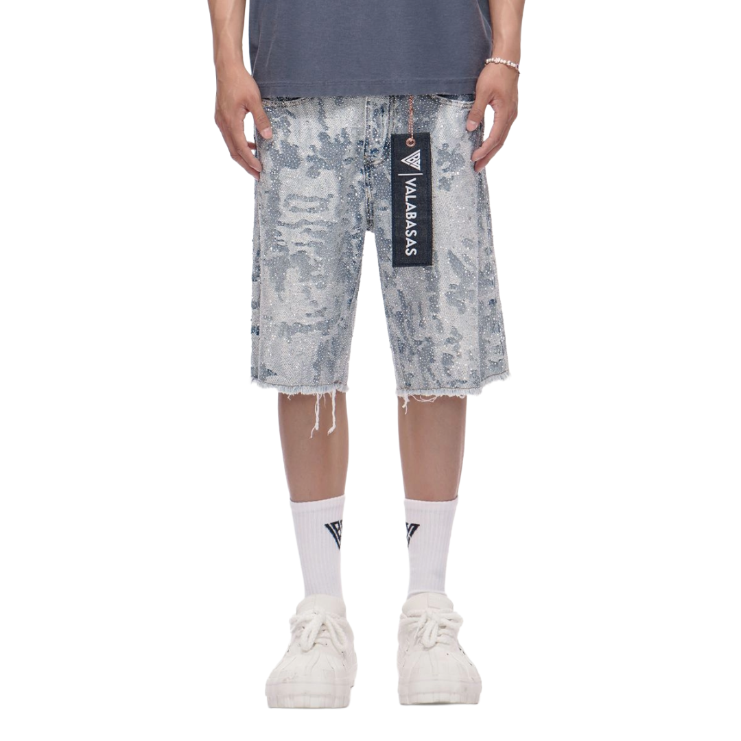 VALABASAS| VERTIGO DENIM SHORTS BLUE