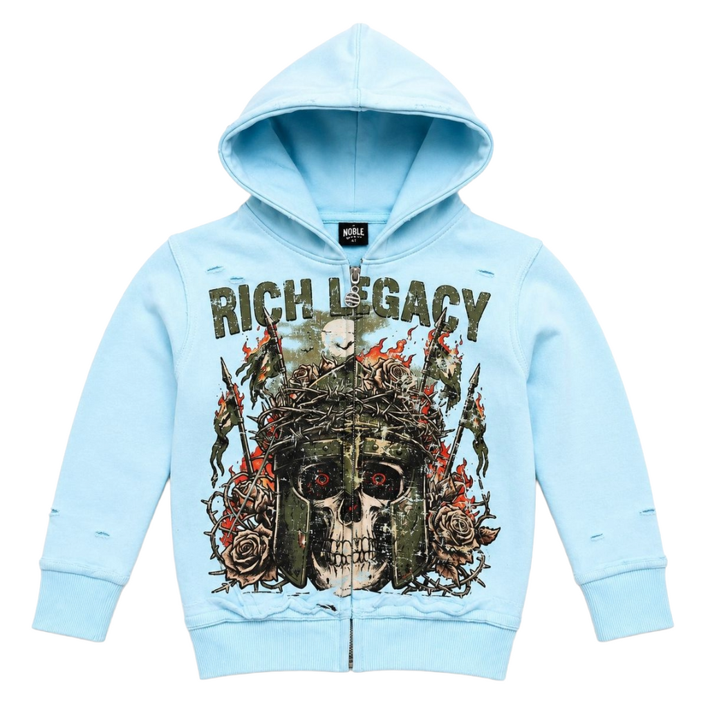 LEGACY KIDS ZIP UP HOODIE - SKY BLUE