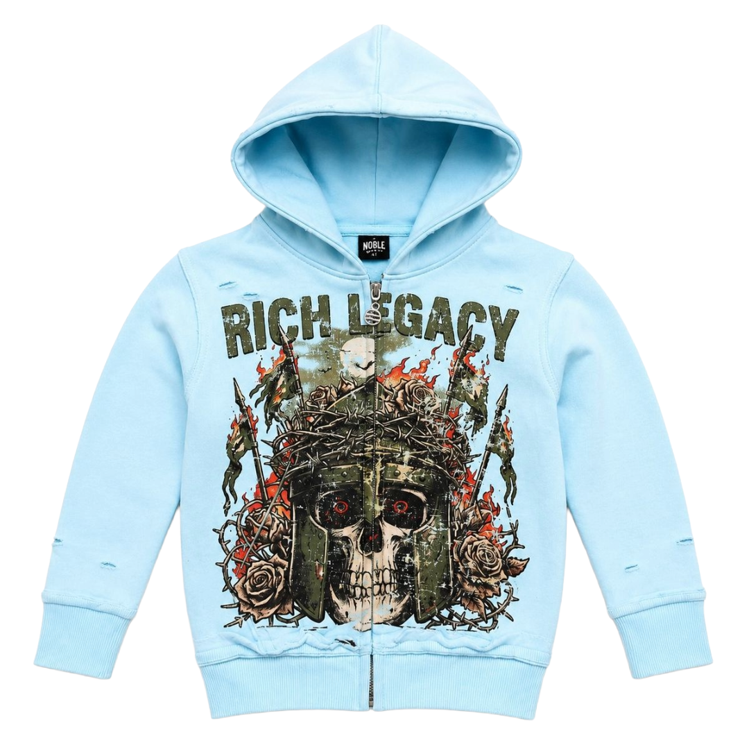 LEGACY KIDS ZIP UP HOODIE - SKY BLUE
