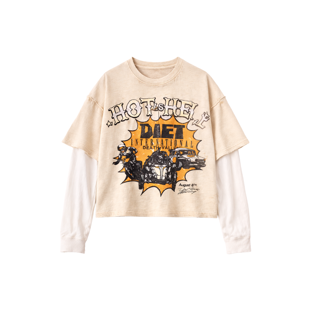 DSM| HOT AS HELL TEE ANTIQUE WHITE