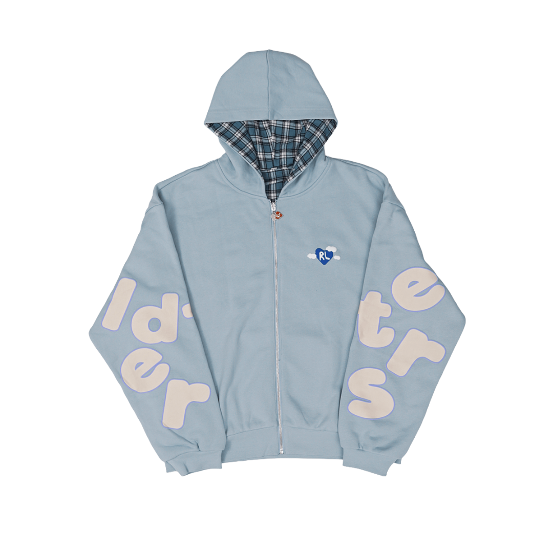 RED LETTERS| FLY ME TO THE MOON SCATTERED ZIP UP HOODIE