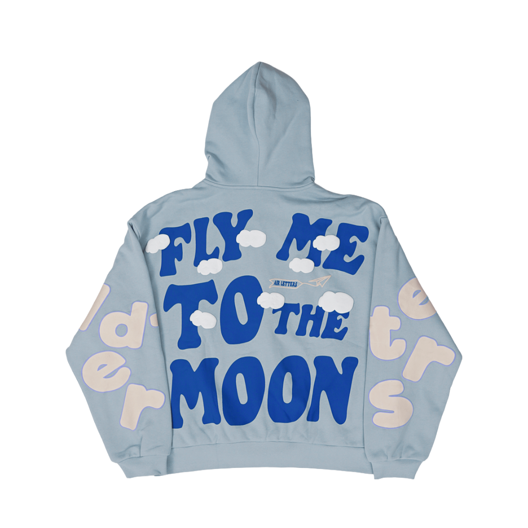RED LETTERS| FLY ME TO THE MOON SCATTERED ZIP UP HOODIE