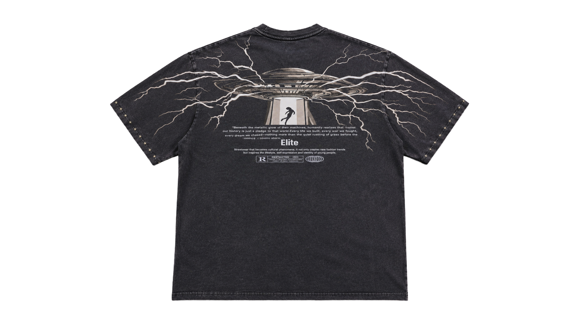 CONTROL EMBELLISHED TEE| GREY