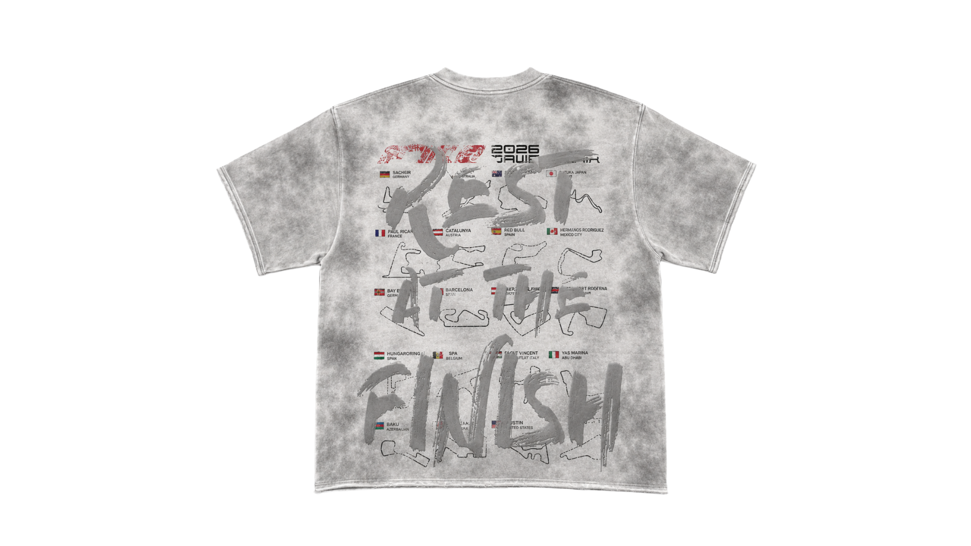 FINISH LINE TEE| WHITE SHADOW