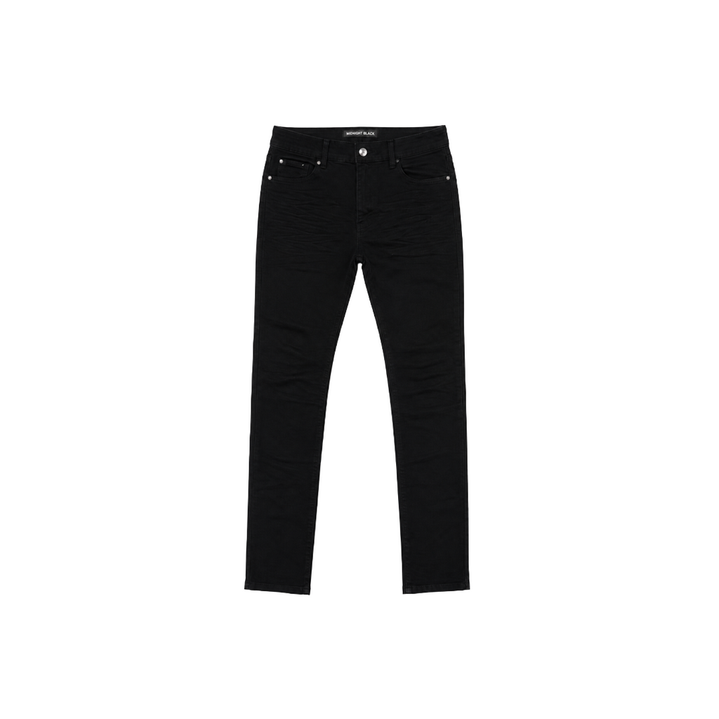 MIDNIGHT BLACK| 001 NON DISTRESSED SKINNY DENIM
