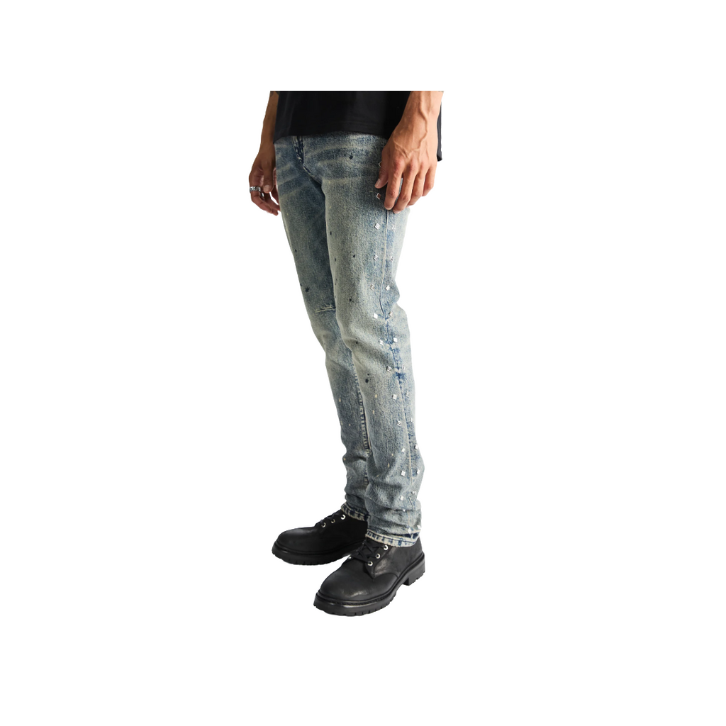 BRYANT SKINNY JEANS| MARINE PAINT STUD