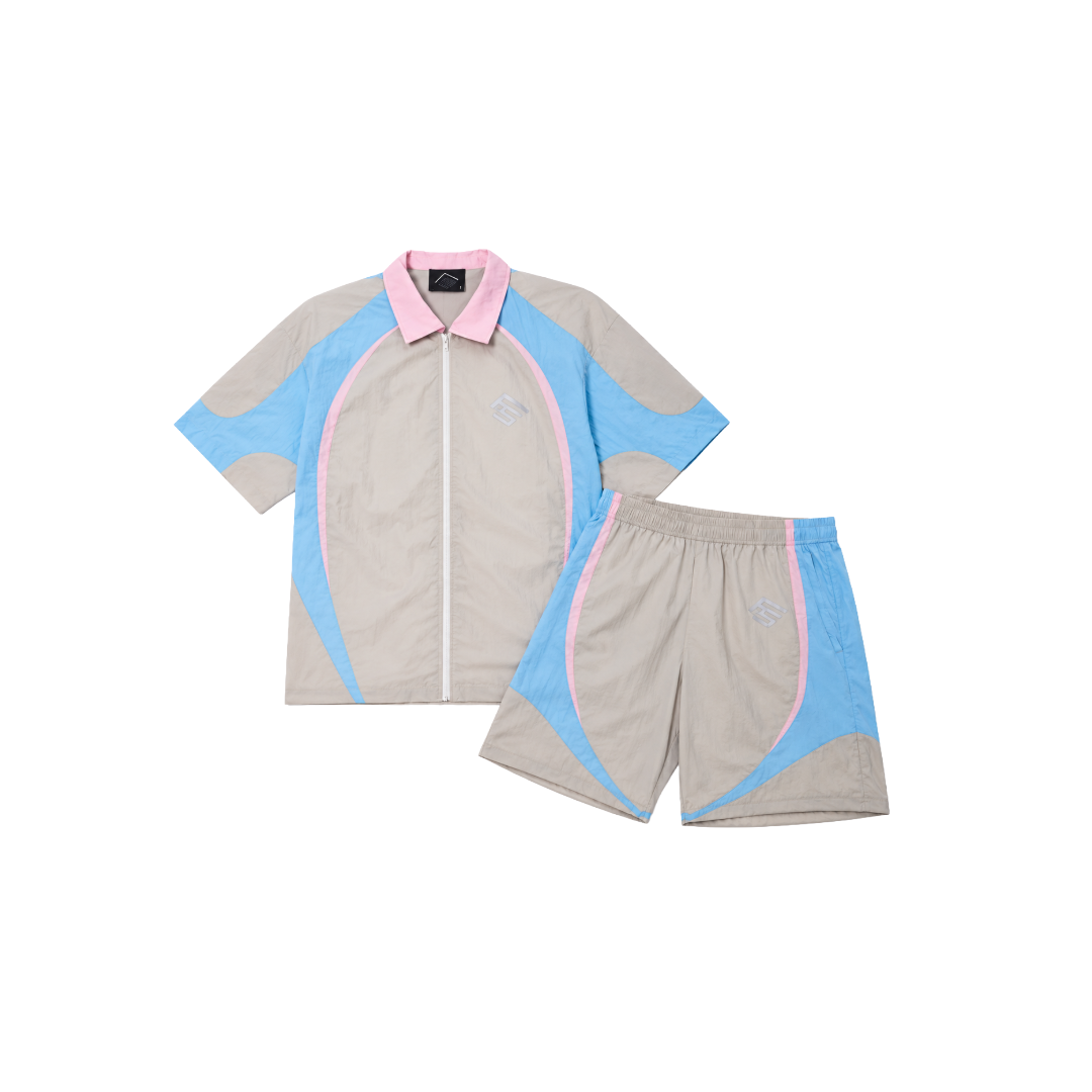 SITUATED REFLECTIVE NYLON SET GREY