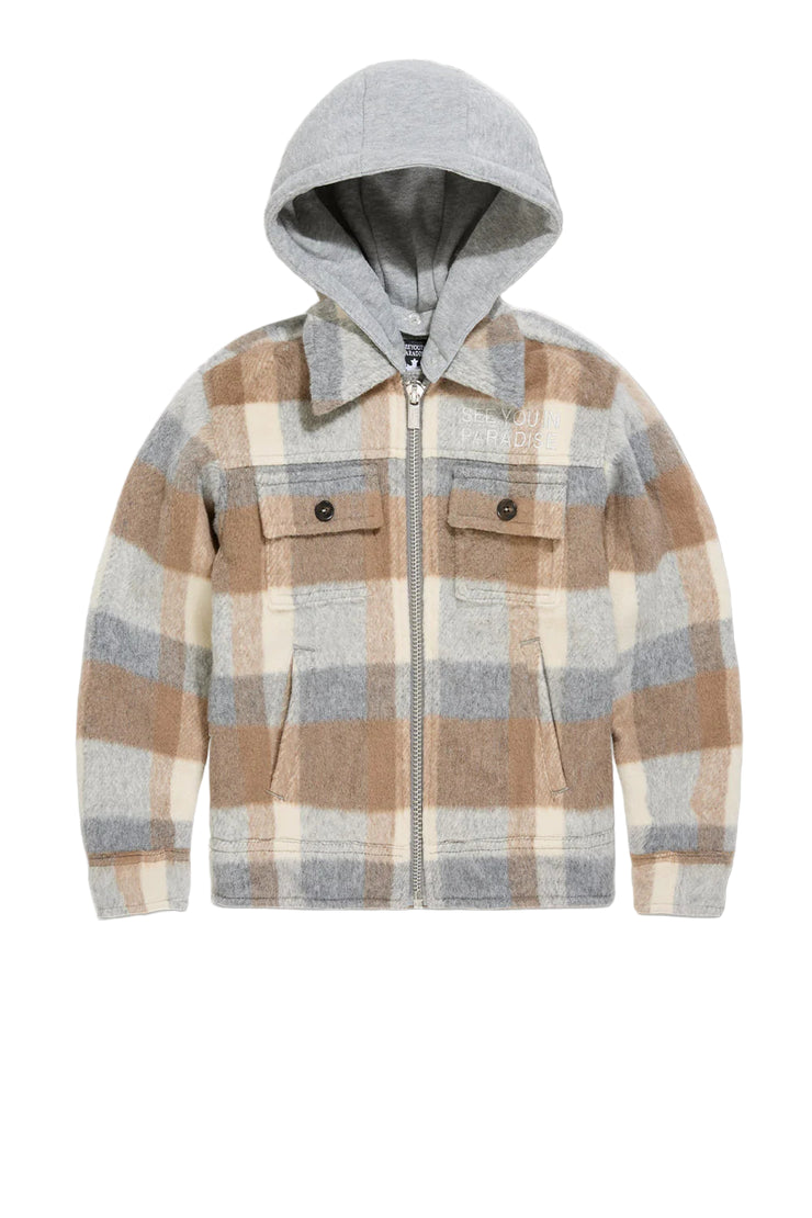 JORDAN CRAIG| KID'S SYIP HOODED FLANNEL SHACKET