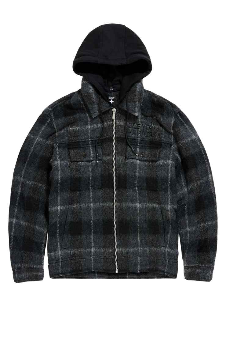 JORDAN CRAIG| SYIP HOODED FLANNEL SHACKET