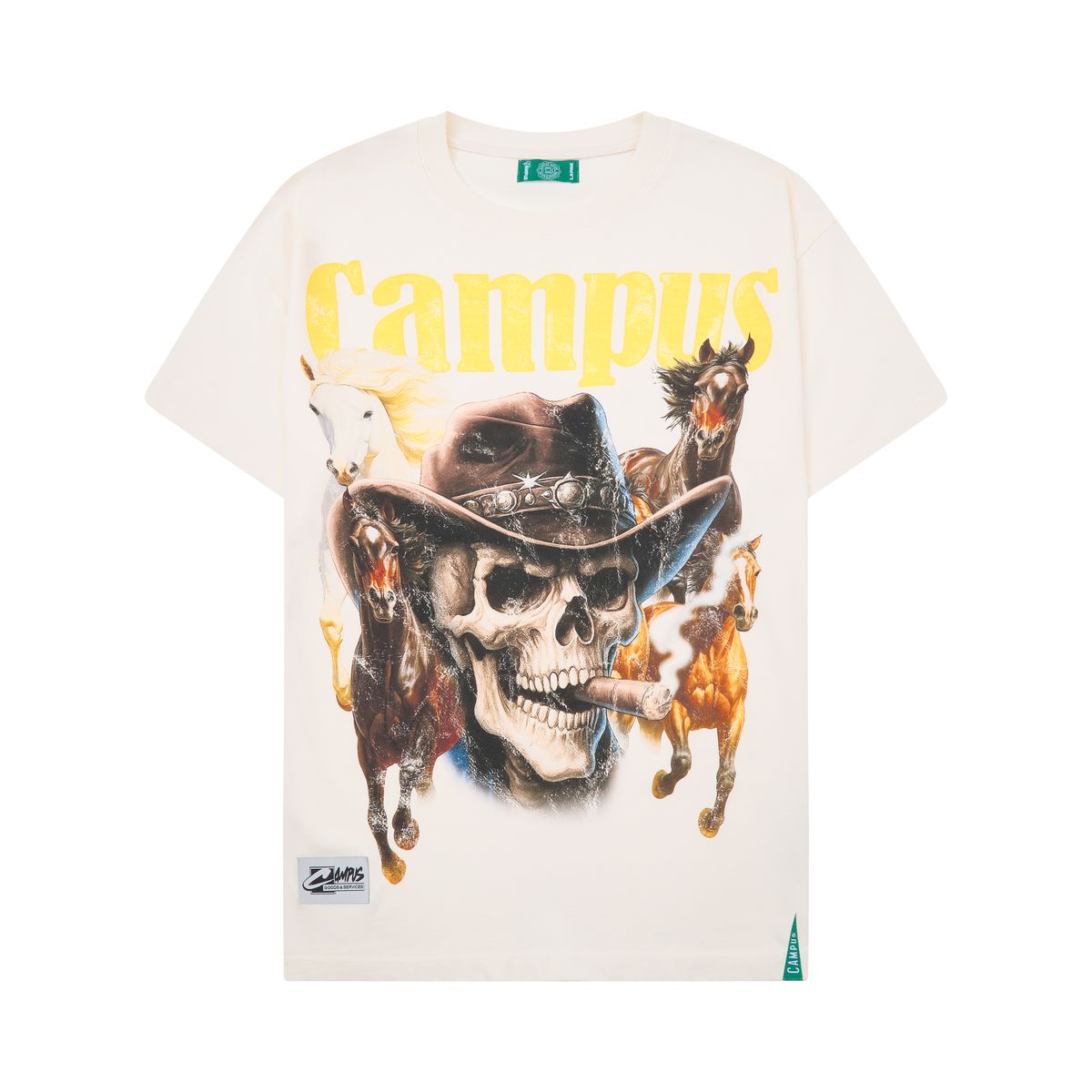 CAMPUS GOODS| GHOST RIDER TEE CREAM